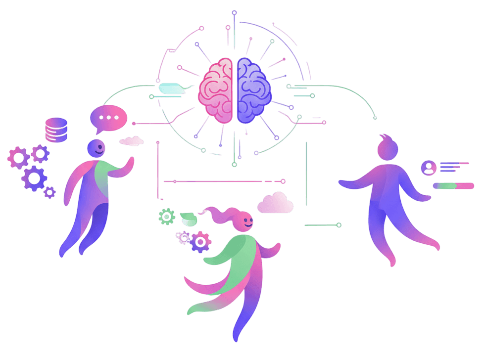 Illustrazione Agenti AI personalizzati