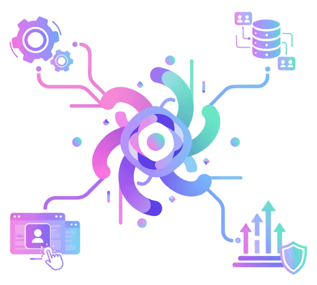 Illustrazione sviluppo software custom