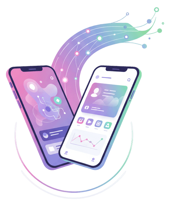 Illustrazione sviluppo app mobile personalizzate