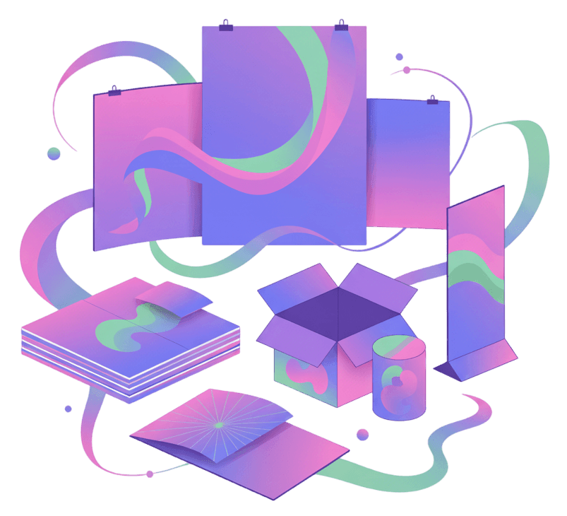 Illustrazione Materiale Stampato